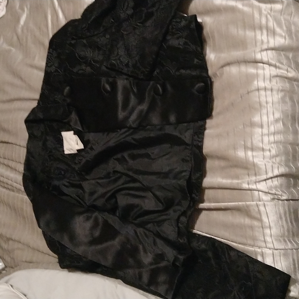 Vintage Antony Moorcroft Tuxedo Lace Satin Formal Jacket - Picture 5 of 7